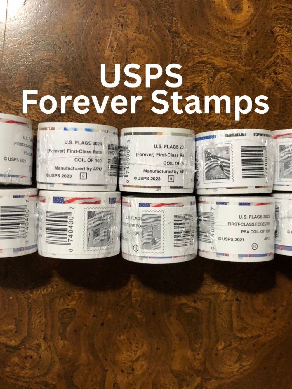 10 Rolls of Stamps Never Expire
